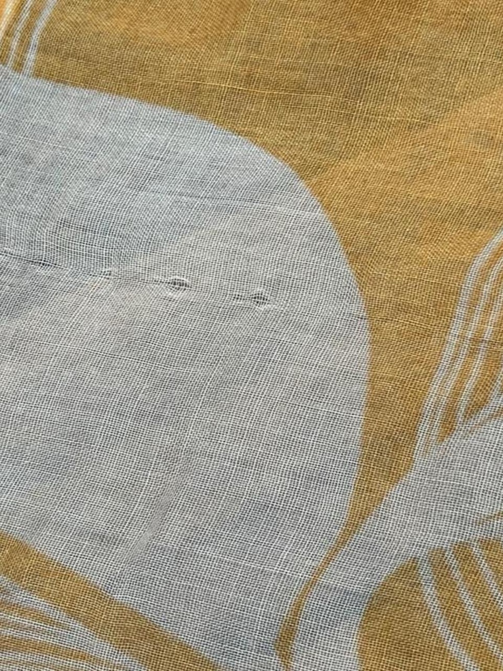 Sheer Orange Patterned Scarf - Picture 5 of 7